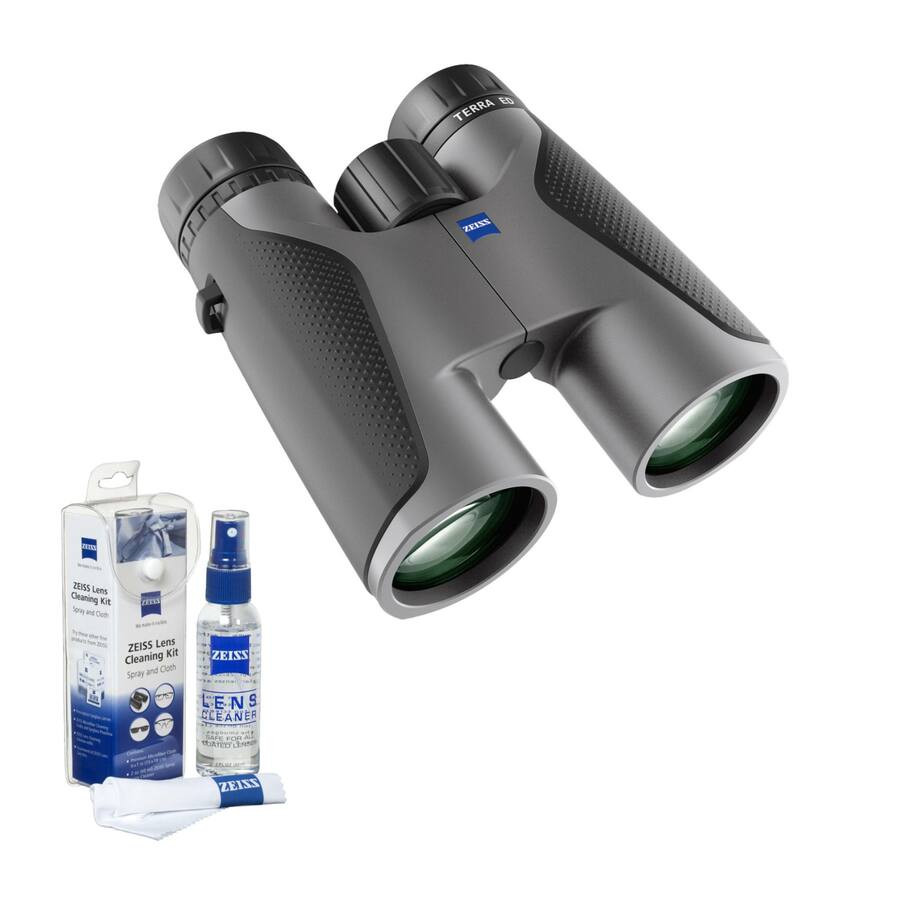 Zeiss 10x42 Terra ED Grey Binoculars & Cleaning Kit