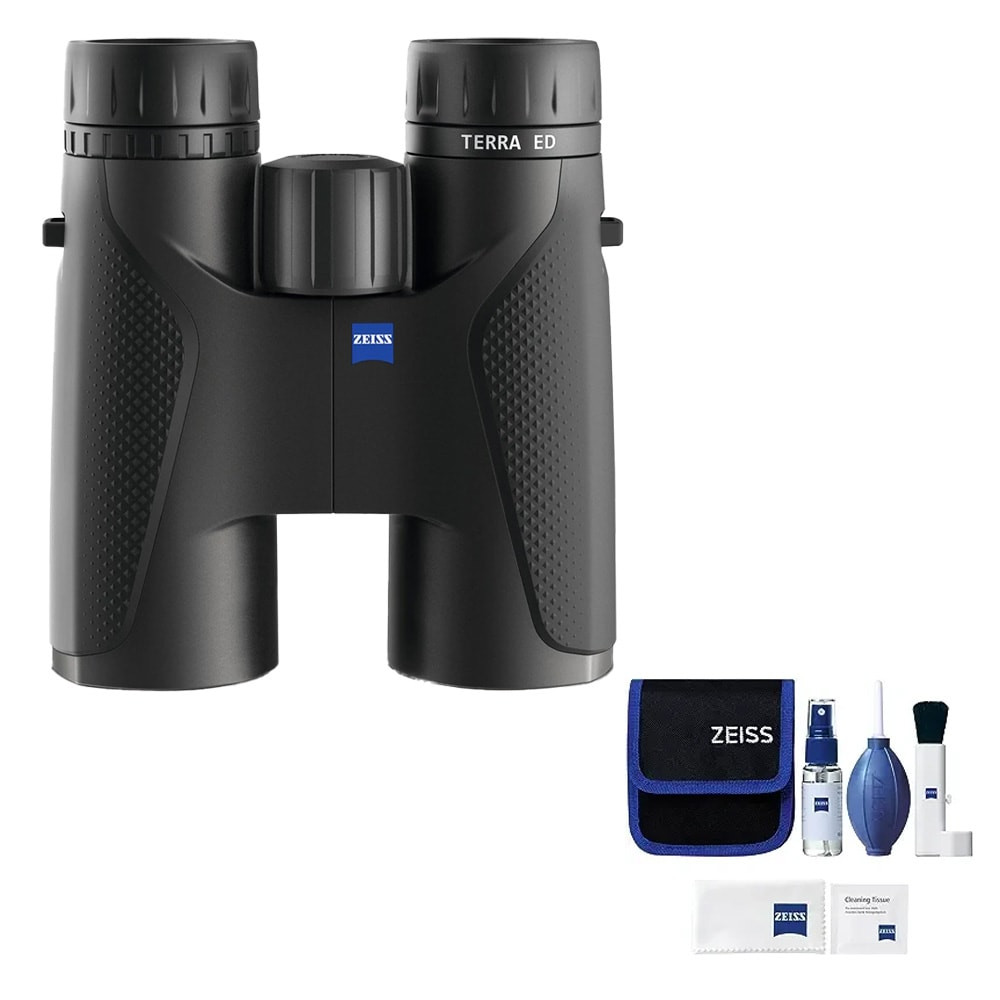 Zeiss 8x42 Terra ED Black Binoculars & Cleaning Kit