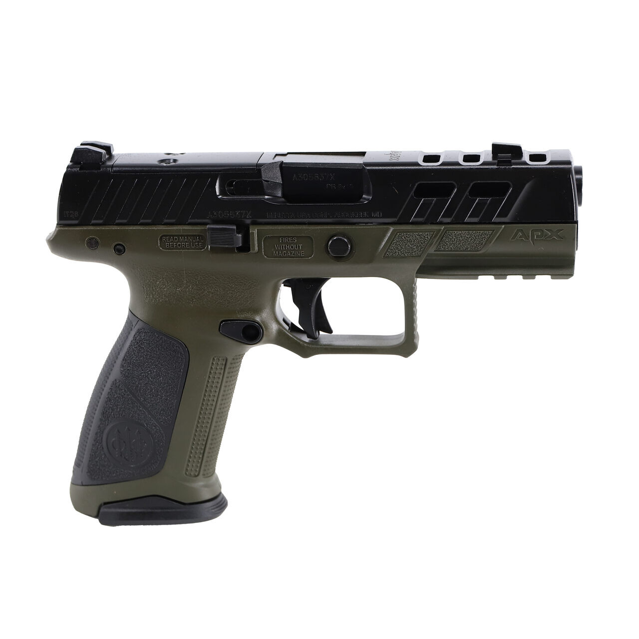 Beretta APX-A1 Full Size Ported 9x19mm 4.25" Bbl Striker Olive Drab Green Pistol w/(3) 15rd Mags JAXA1F915PTODG