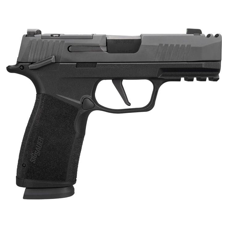 Sig Sauer P365 X-MACRO Comp CA Compliant 9mm 3.1" Bbl Striker X-Ray 3 SIG-LOC OR 1913 Rail Poly Grip BLK Pistol w/(2) 10rd Mags 365XCA-9-COMP-MS-SL-CA