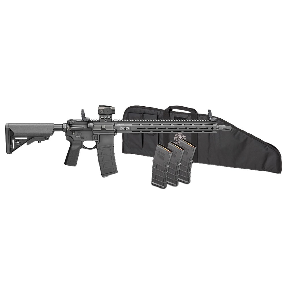 springfield armory Springfield Armory Saint Victor 5.56 NATO 16" Bbl Black Rifle w/ Viridian Venta Green Dot, Rifle Bag, 4x30rd Mags STV916556B-V2-B5-PAC - $1179.99 at Scopelist.com
