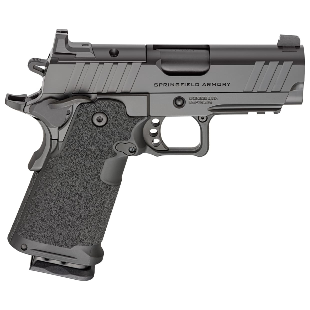 Springfield Armory 1911 DS Prodigy 9mm 3.5" Bbl Black Handgun w/ AOS Plate, 2x18rd Mags PH9114AOS