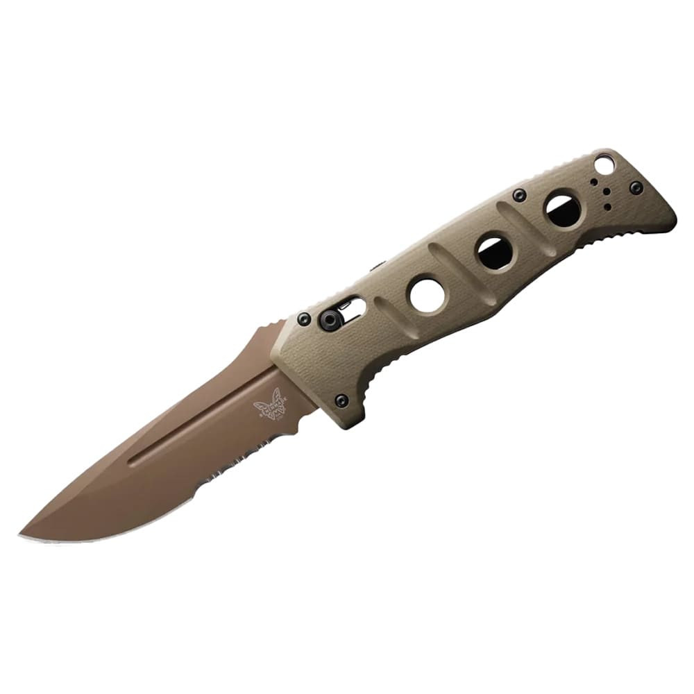 Benchmade Auto Adamas Magnacut 63-65HRC Drop-point Serrated 3.78" Knife w/Olive Drab G10 Handle 2750SFE-04