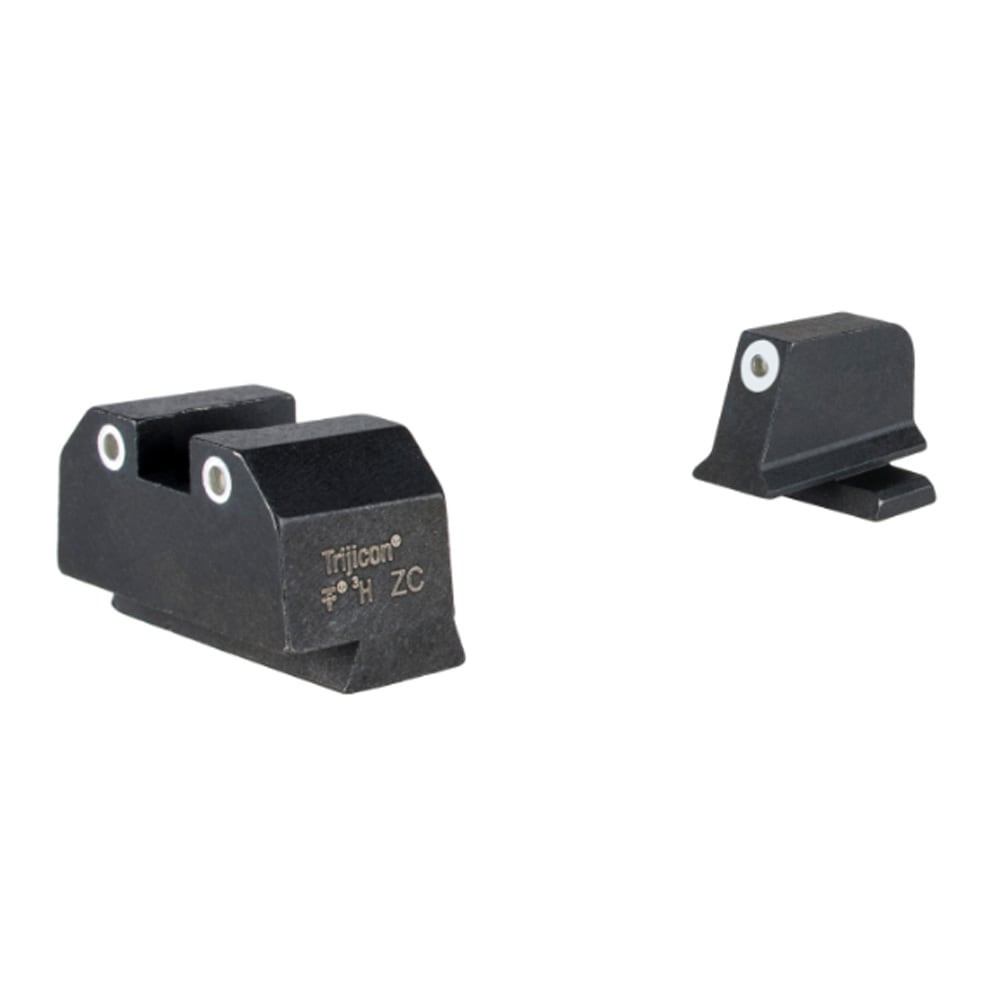 Trijicon Suppressor/Optic Height Sight Set for Springfield Echelon w/ White Front Sight & White Rear Sight with Green Lamps 601211