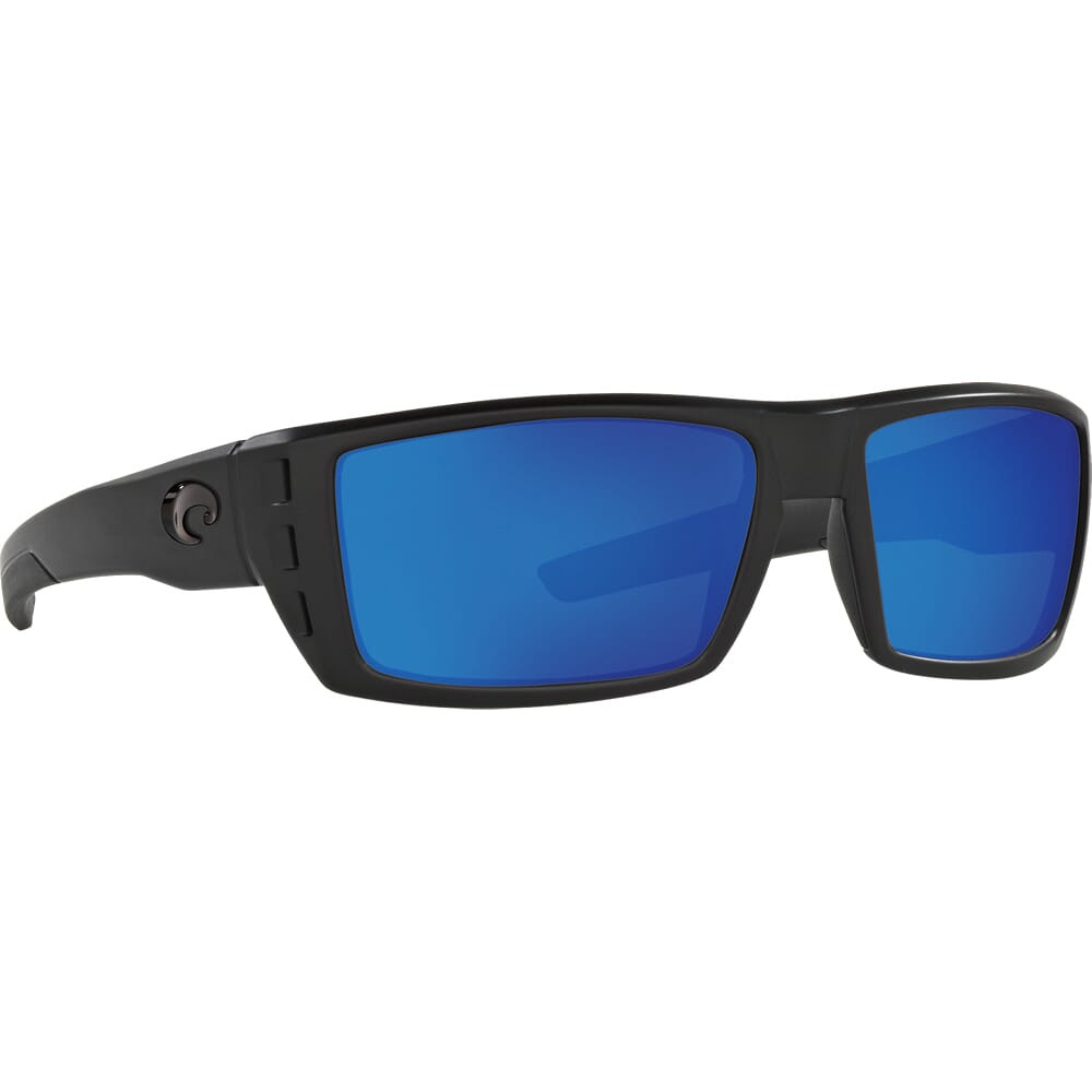 Costa Rafael Blackout Frame Sunglasses w/ Blue Mirror 580P Lenses RFL-01-OBMP