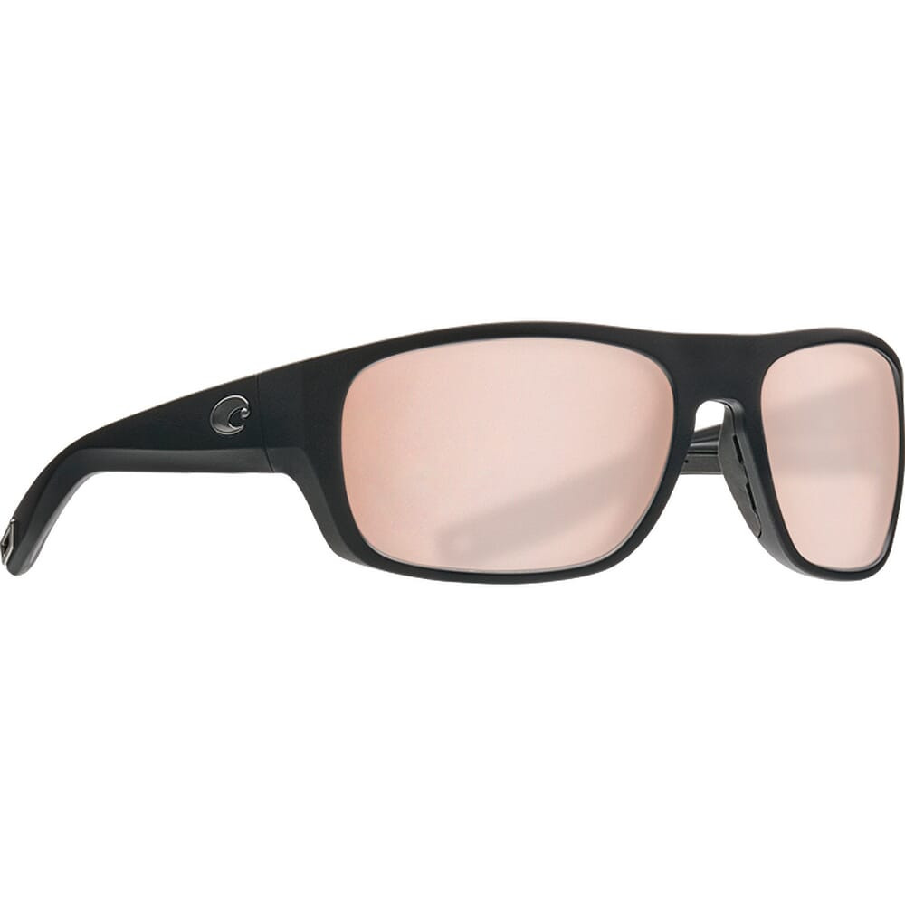 Costa Tico Matte Black Frame Sunglasses w/ Copper Silver Mirror 580G Lenses TCO-11-OSCGLP