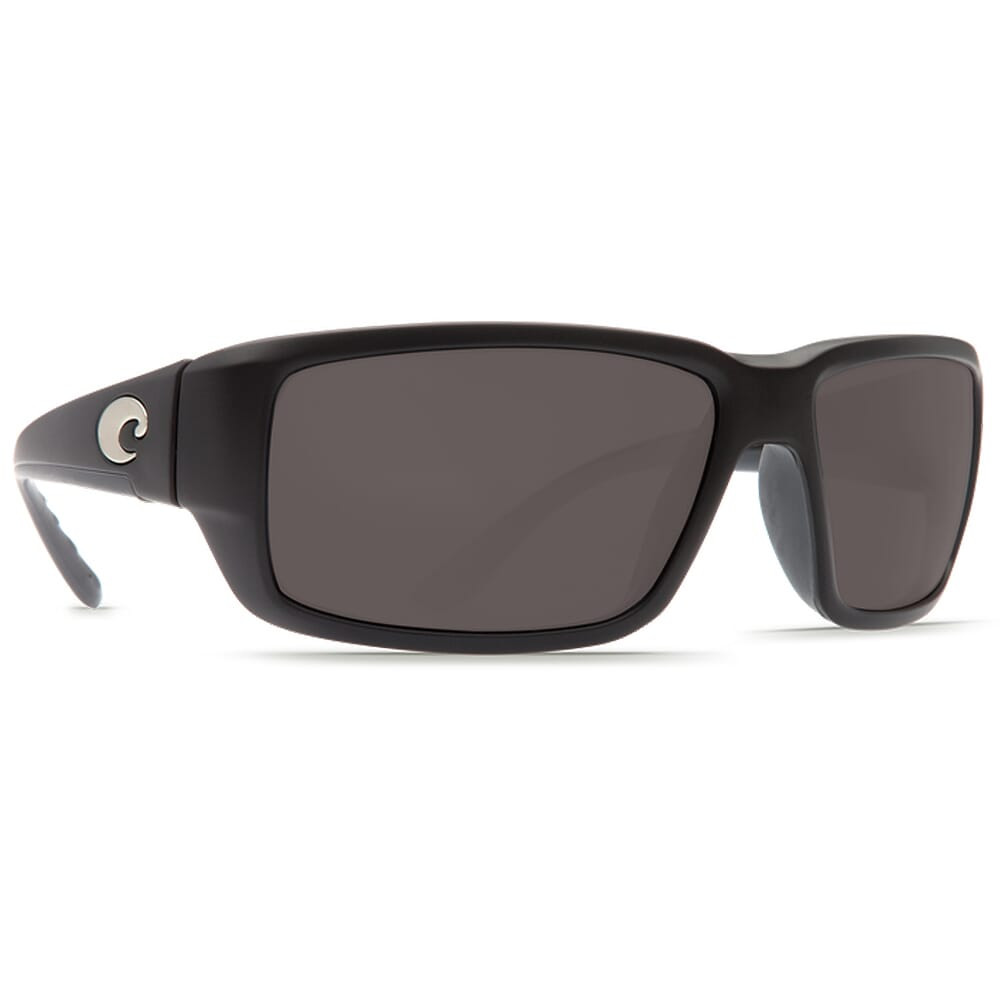 Costa Fantail Matte Black Frame Sunglasses w/ Gray 580G Lenses TF-11-OGGLP