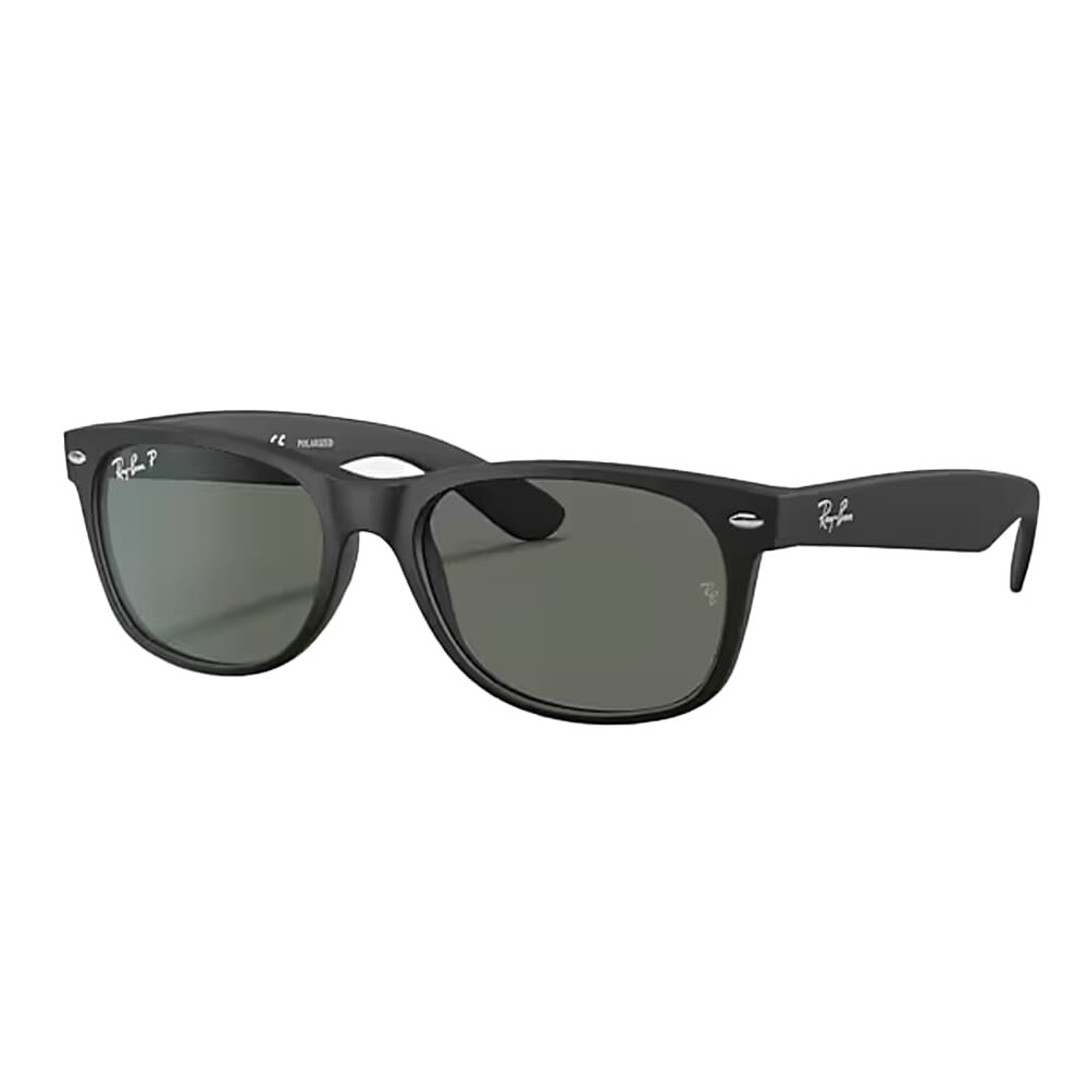 Ray-Ban New Wayfarer Rubber Black G-15 Green 0RB2132-62252