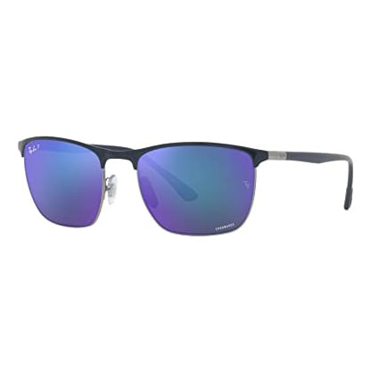 Ray-Ban Blue on Gunmetal Polar Mirror Blue 0RB3686-92044L57