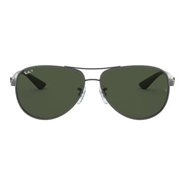 Ray-Ban Carbon Fibre Gunmetal Dark Green Polar 0RB8313-004N561