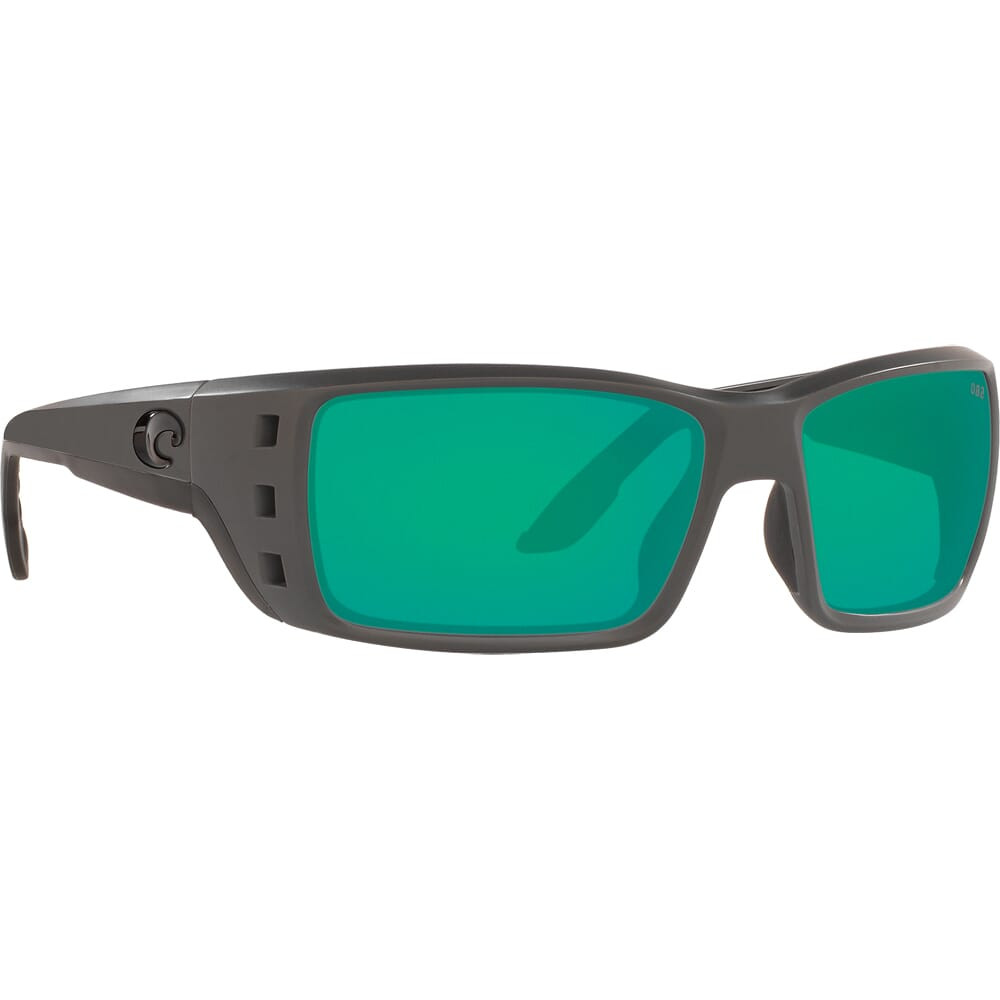 Costa Permit Matte Gray Frame Sunglasses w/Green Mirror 580G Lenses 06S9022-90222462