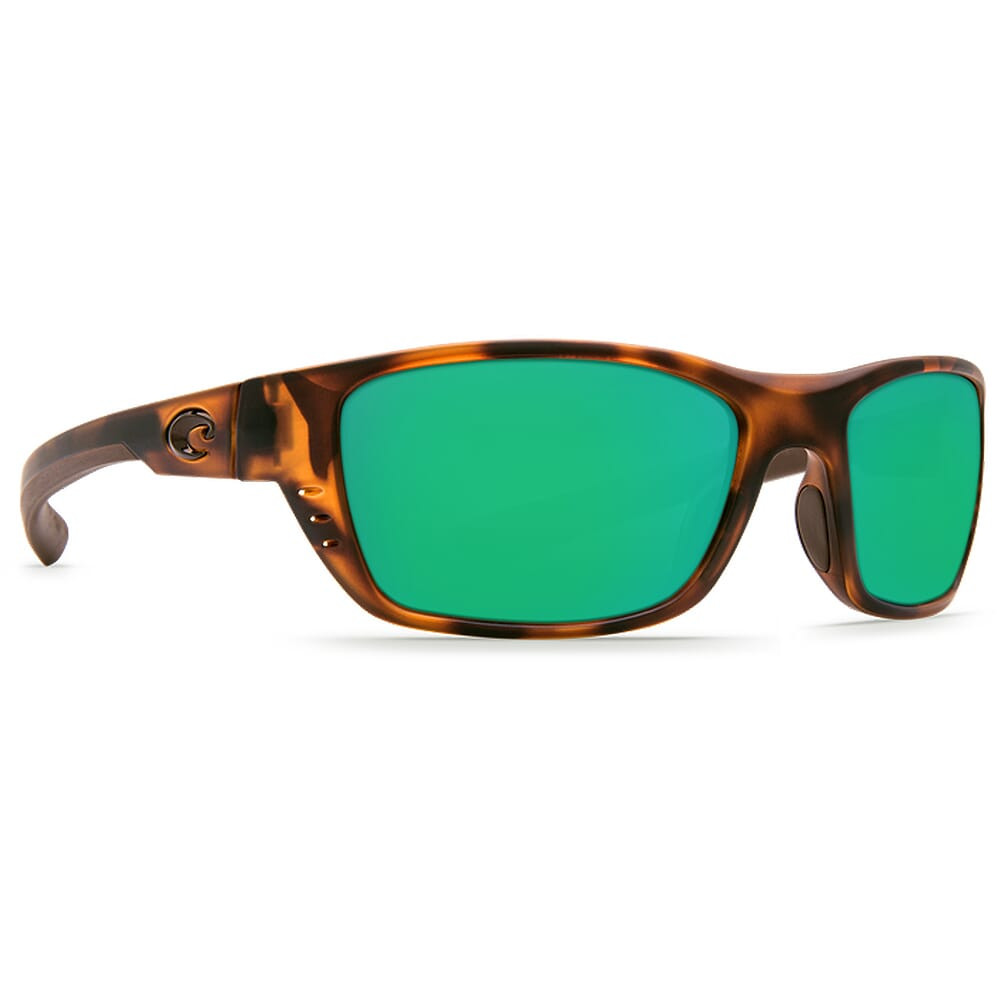 Costa Whitetip Matte Retro Tortoise Frame Sunglasses w/Green Mirror C-Mate 2.50 Lenses 06S7009-00040658