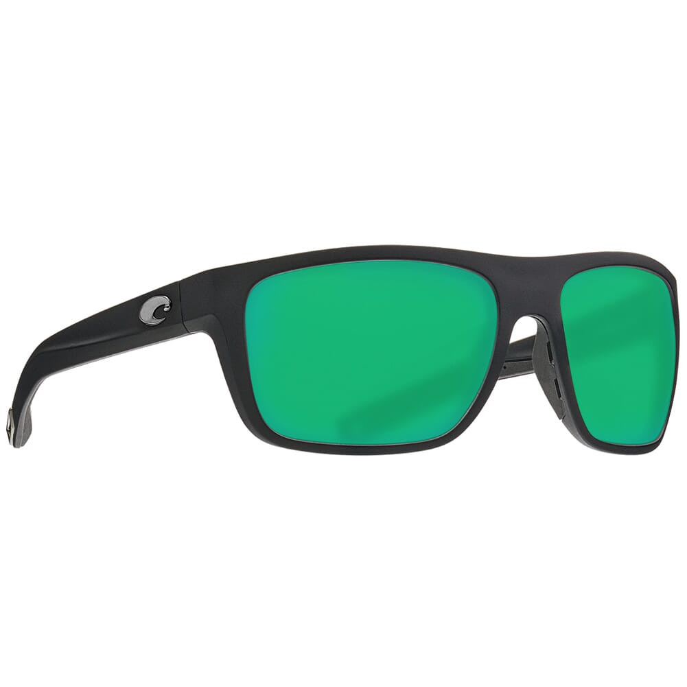 Costa Broadbill Matte Black Frame Sunglasses w/Green Mirror 580G Lenses 06S9021-90212361