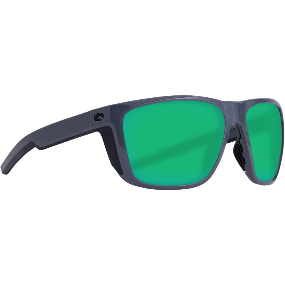 Costa Ferg Shiny Gray Sunglasses w/Green Mirror 580G Lenses 06S9002-90023459