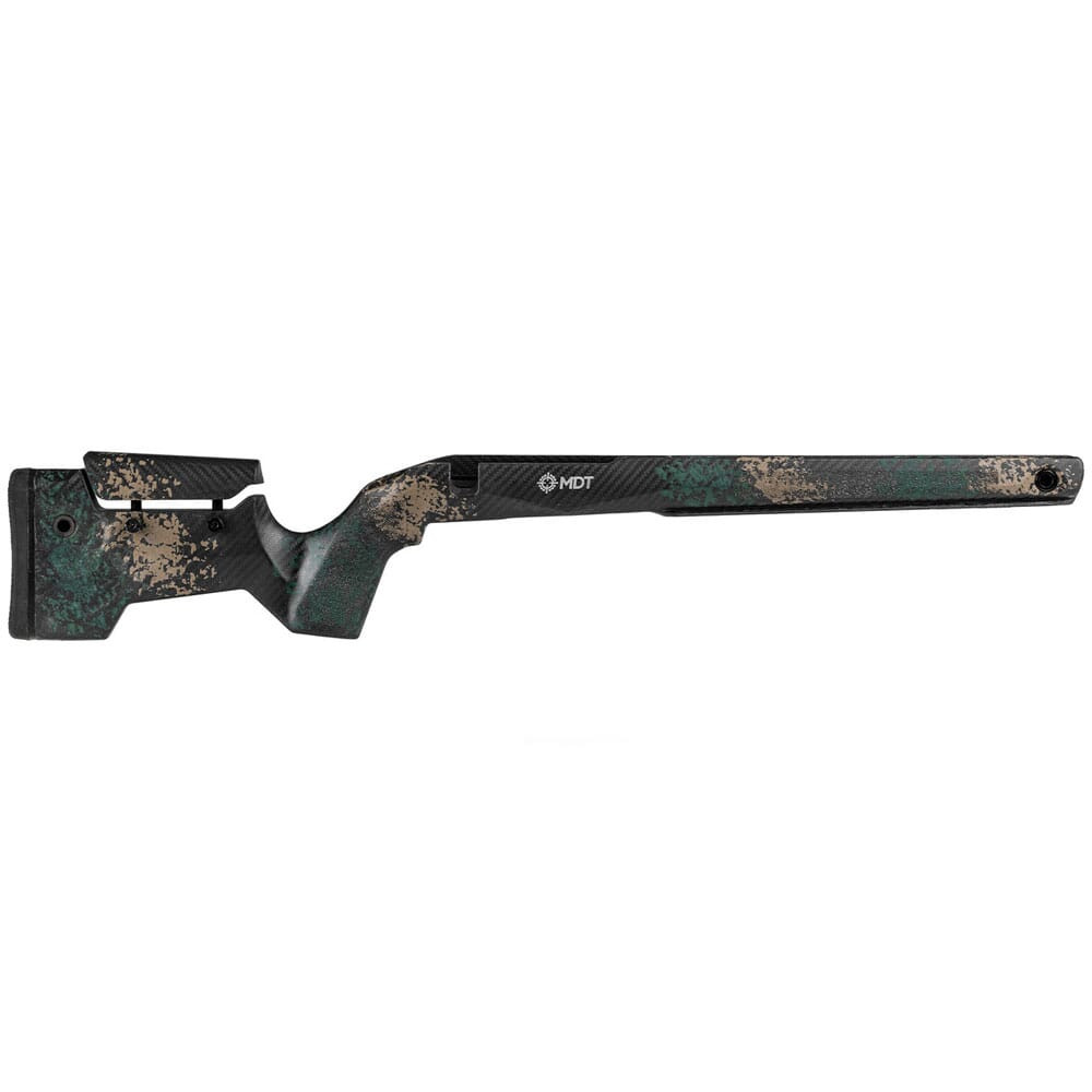 MDT CRBN Remington 700 SA RH Fixed Highland Green & Flat Dark Earth Chassis System w/ARCA Rail & No Bottom Metal 109559-HGF