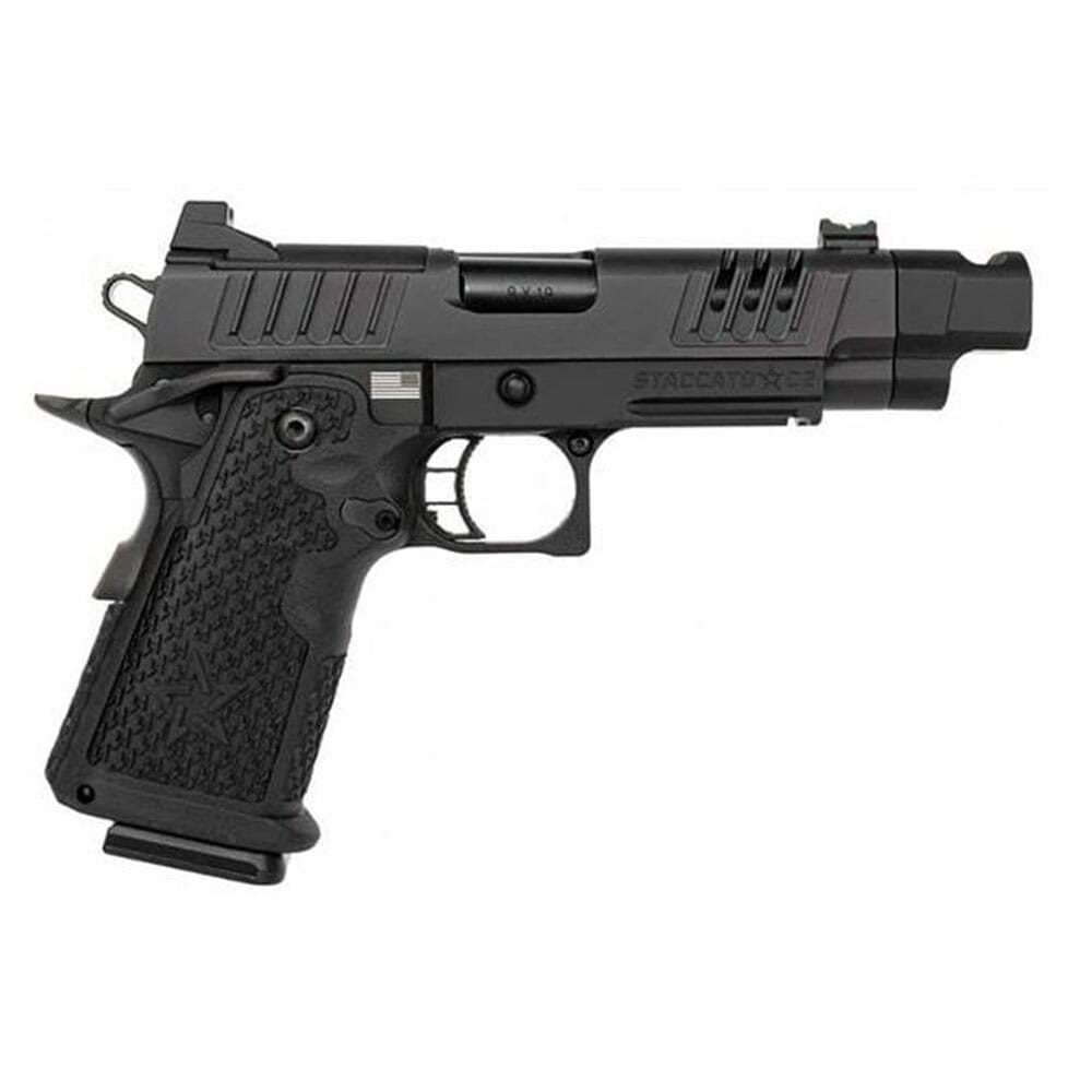 Staccato Limited Editions V2 9mm DLC/DLC TB Limited Edition C2 Optic Ready Threaded Barrel Compensated 12-1101-000402-01