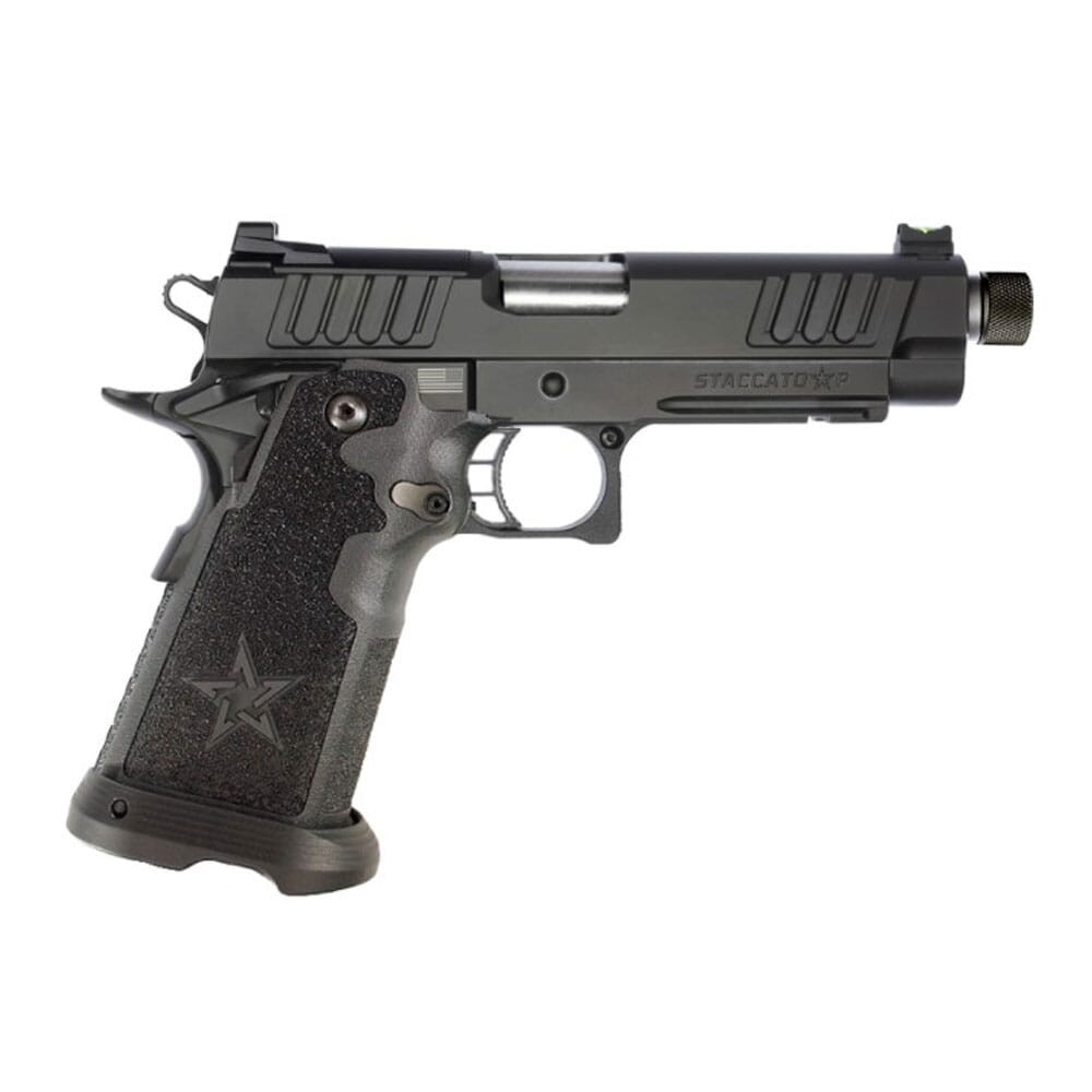 Staccato P Duty V2 9mm DLC/SS TB P Optic Ready Stainless Thread Barrel 12-1200-000203