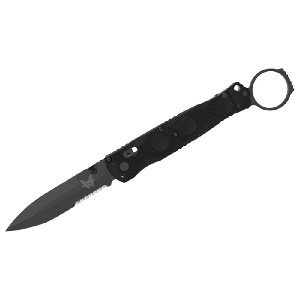 Benchmade Mini SOCP AXIS Spear-Point Black Finger Ring Backspacer 393SBK