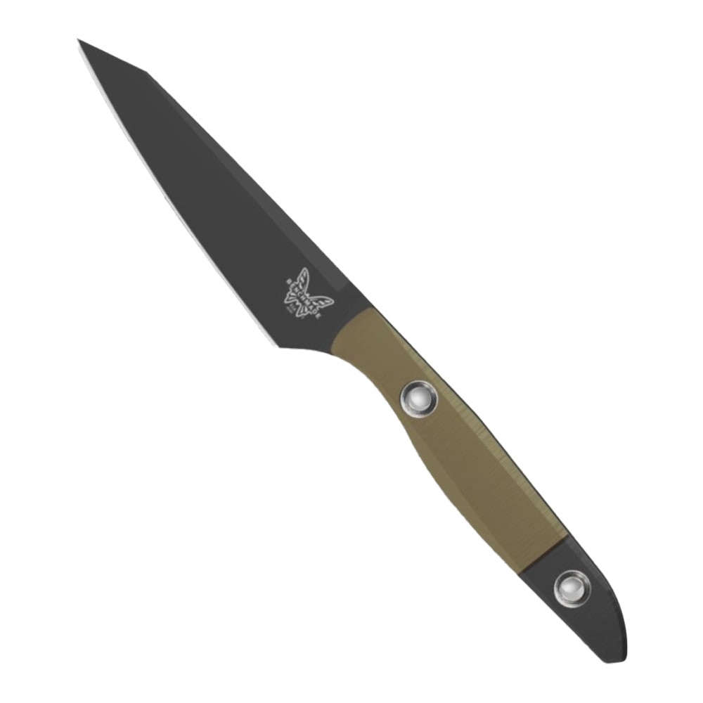 Benchmade True Paring Clip-Point Fixed Blade Olive Drab Green G10 Handle Knife 4045BK-01