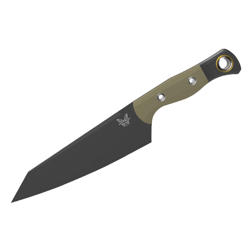 Benchmade Wildcoast Clip-Point CPM-154 Stainless Steel (58-61HRC) Fixed Blade ODG & Black G10 Bolster Handle Knife 4070BK-01