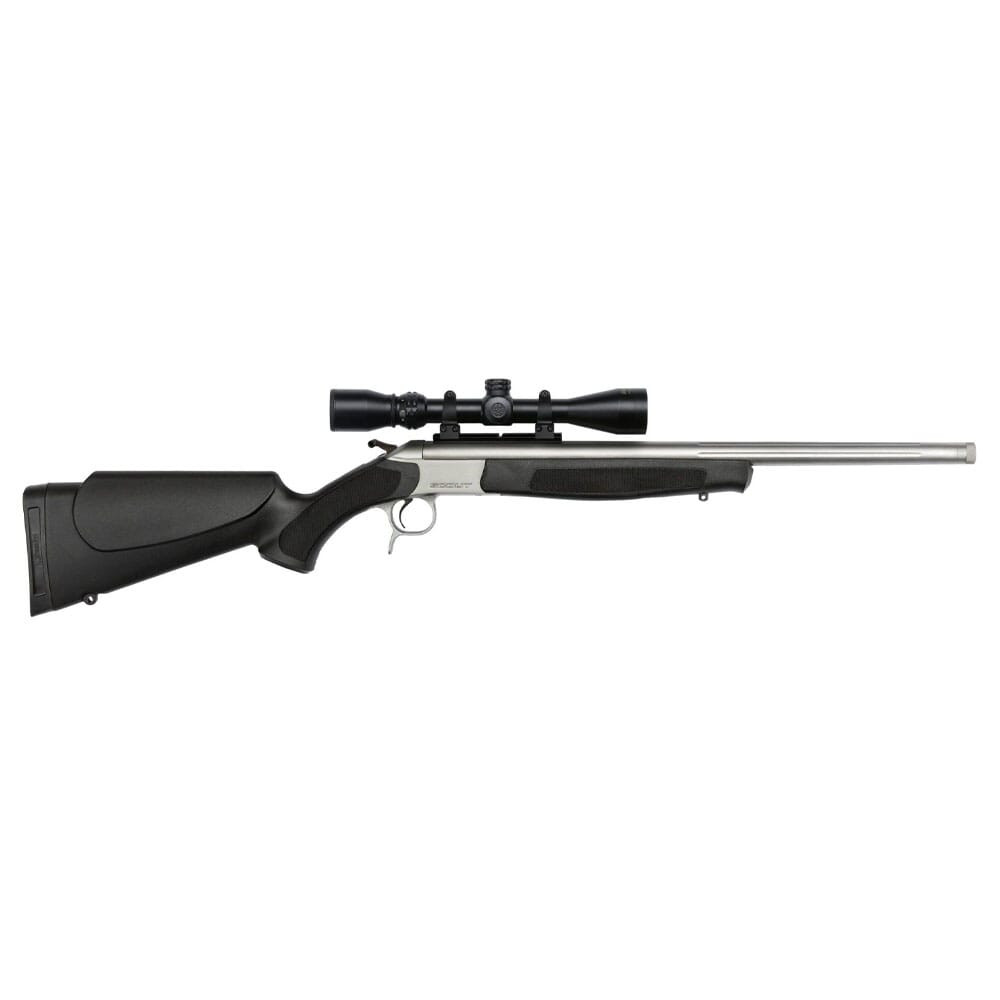 CVA Scoped Scout TD .350 Legend 20" 1:16" 5/8x24" Bbl Stainless/Black Take-Down Single Shot Rifle w/3-9x40 KONUSPRO & Case CR4817SSC
