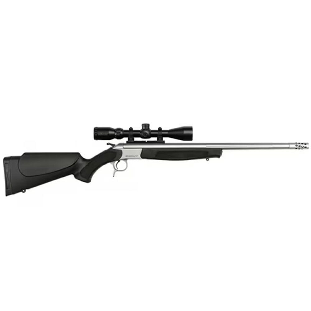CVA Scoped Scout TD .450 Bushmaster 25" 1:24" M18x1" Bbl Stainless/Black Take-Down Single Shot Rifle w/3-9x40 KONUSPRO & Case CR4830SSC