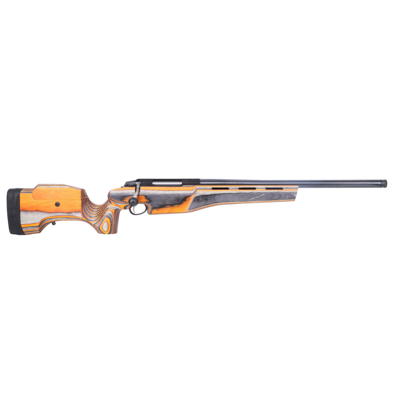 Tikka T3X Sporter Blued Steel 6.5 Creedmoor NS 23.7 BBL 1:1/8 TPI RH 5RD Laminate ADJ CHK / Oiled Orange J03357