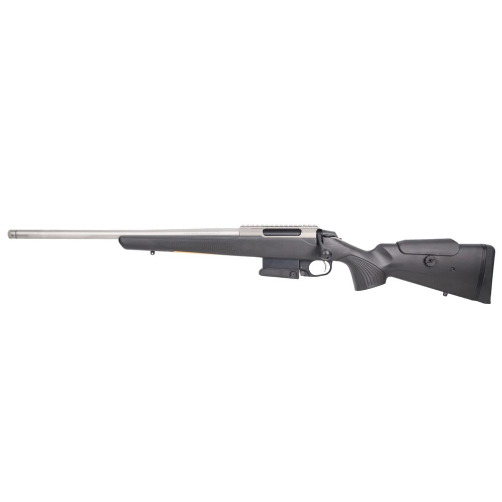 Tikka T3X Ctr Stainless Steel 243 WIN NS 20 BBL 1:1/8 5/8x24 TPI LH 10RD Synth FIX CHK / Black J03629