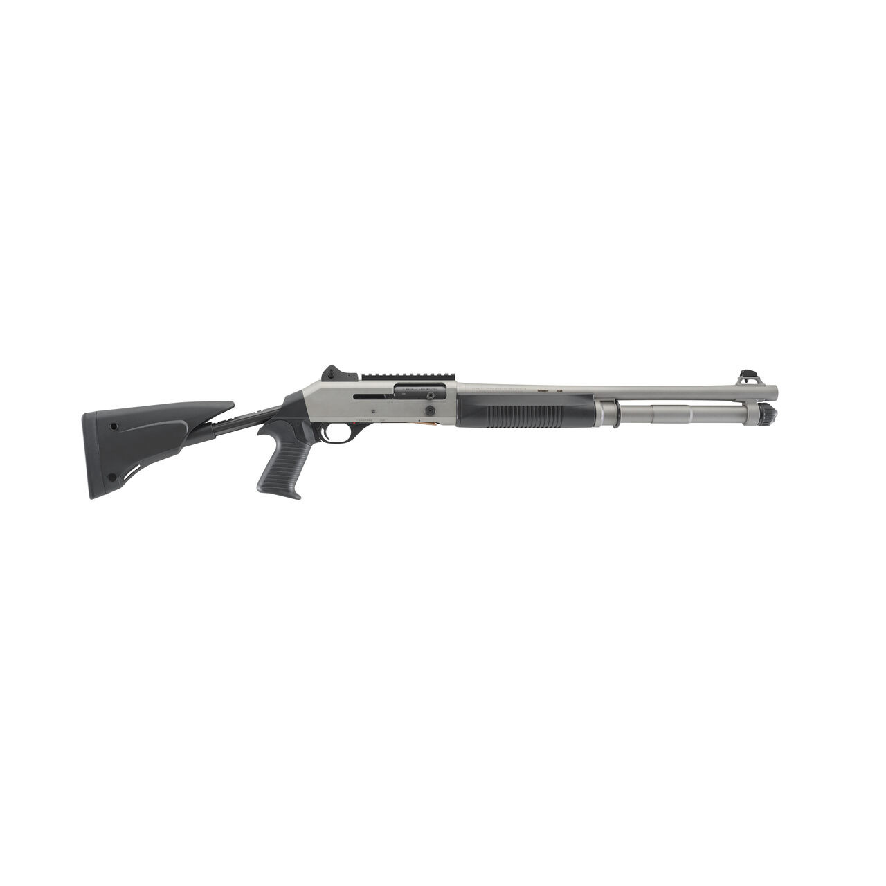 Benelli M4 EXT 12 GA 18.5" Bbl ARGO Dual-Piston 7+1 Cap Enlarged Bolt Release Pic Rail Ghost Ring Sights Pistol Grip Tele Stock H2O Shotgun 11789