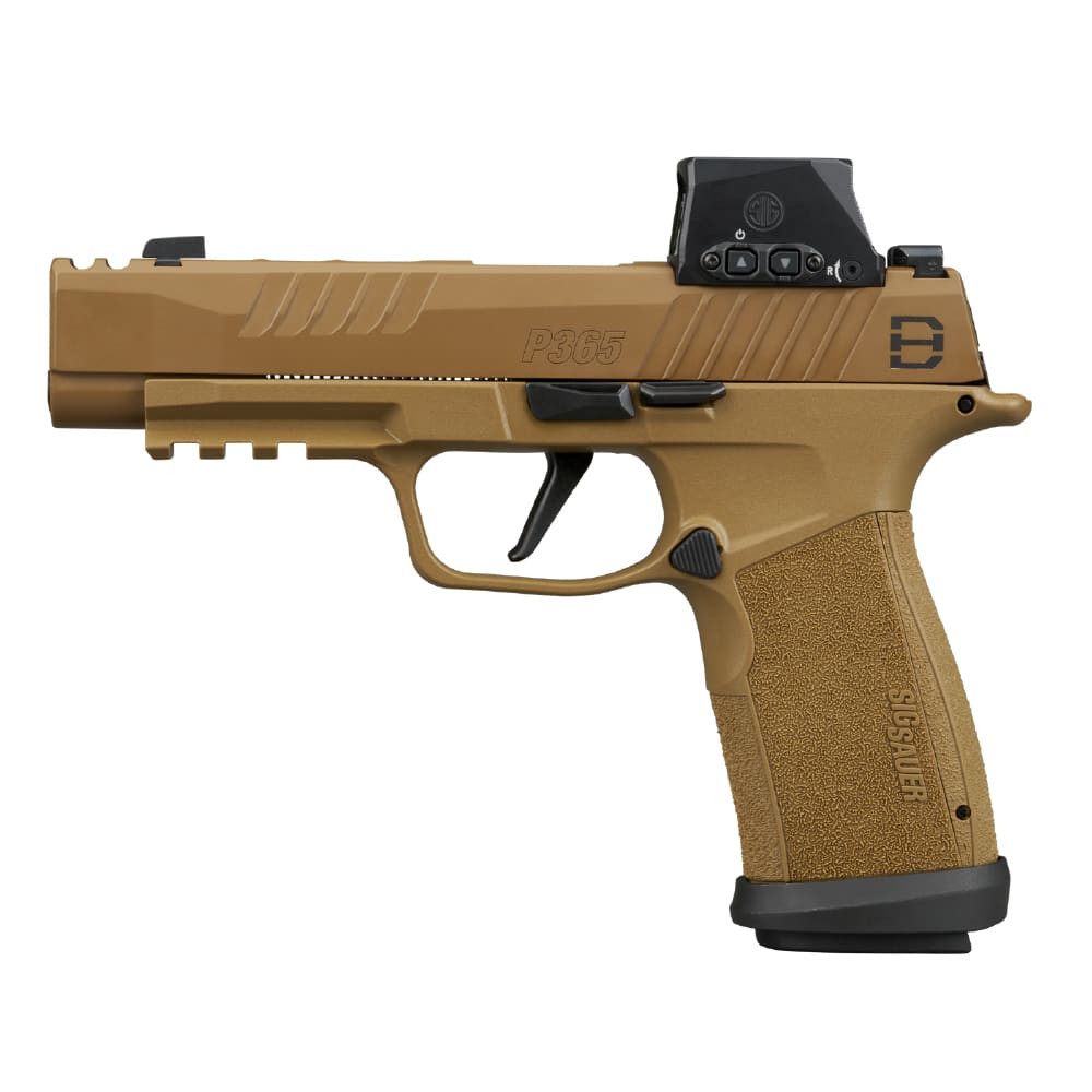 sig sauer Sig Sauer P365 9mm 3.7in DH3 Striker X-Ray 3 Polymer Grip Comp Magwell Coyote Pistol w/(2) 21rd and (1)17rd Steel Mags 365XF-9-DH3-RXSL - $1279.99 at Scopelist