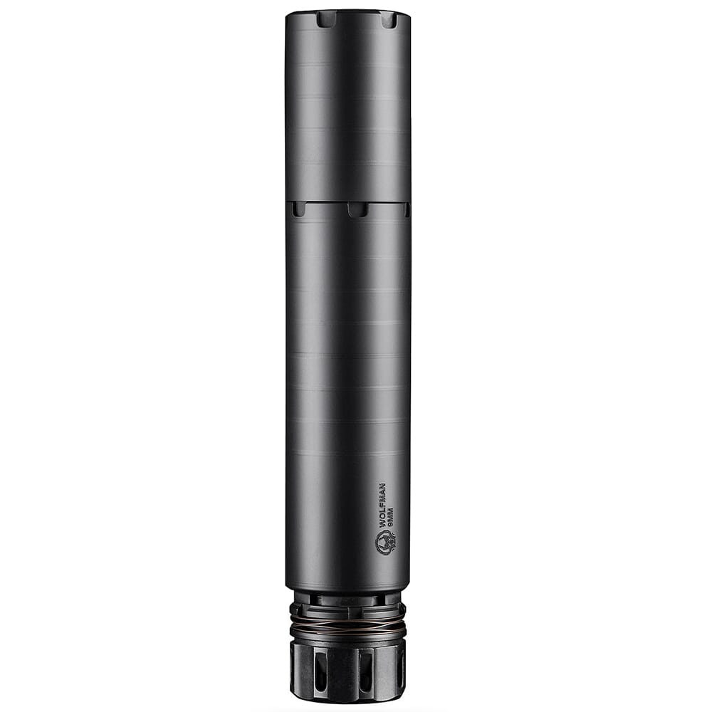 Dead Air Silencers Dead Air Wolfman Modular 9mm Subgun/Pistol Silencer w/Key Micro Adapter & Key Micro 1/2-28 Brake WOLFMANKMQDK