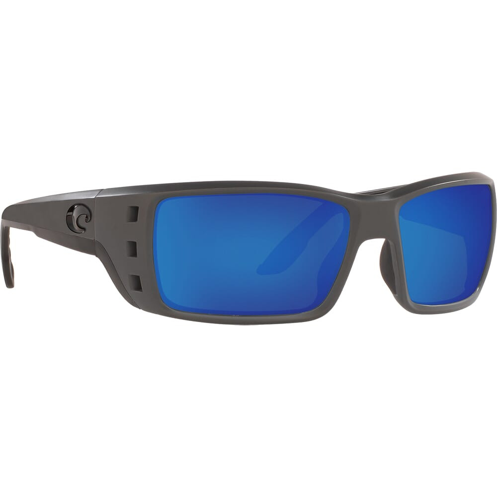 Costa Permit Matte Gray Frame Sunglasses w/Blue Mirror 580P Lenses 06S9022-90221062