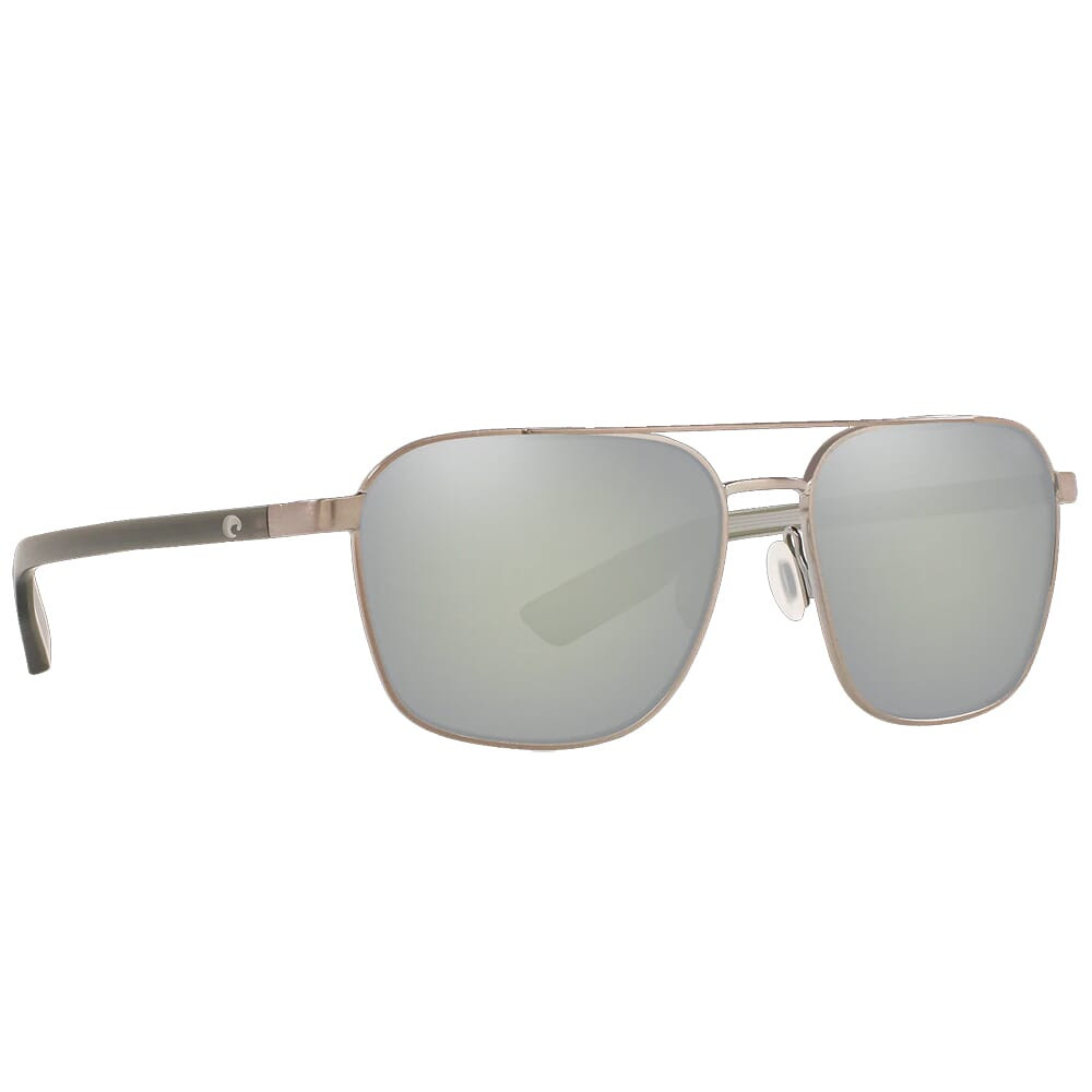 Costa Wader Brushed Gunmetal Sunglasses w/Gray Silver Mirror 580P Lenses 06S4003-40031858