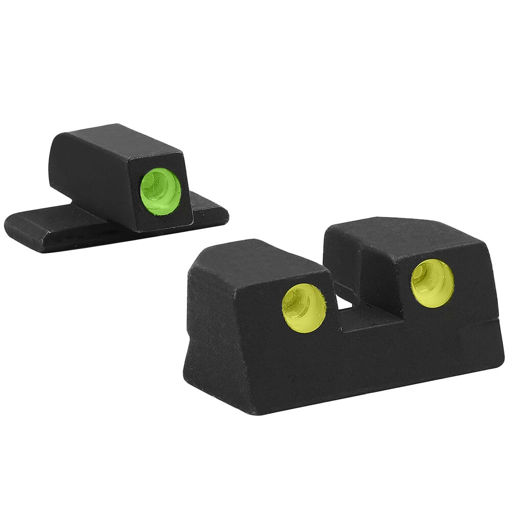 Meprolight USA Meprolight Tru-Dot Sig Sauer 9mm/.357SIG P-Frame (Except P365XL) Fixed Yellow Rear/Green Front Tritium Illum Pistol Sight Set