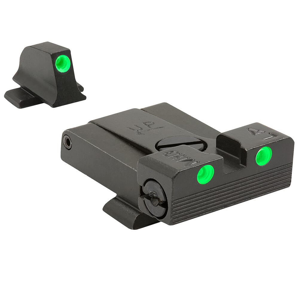 Meprolight USA Meprolight Tru-Dot Sig Sauer 9mm/.357SIG P-Frame (Except P365XL) Adj Green Rear/Front Tritium Illum Pistol Sight Set 0201103101