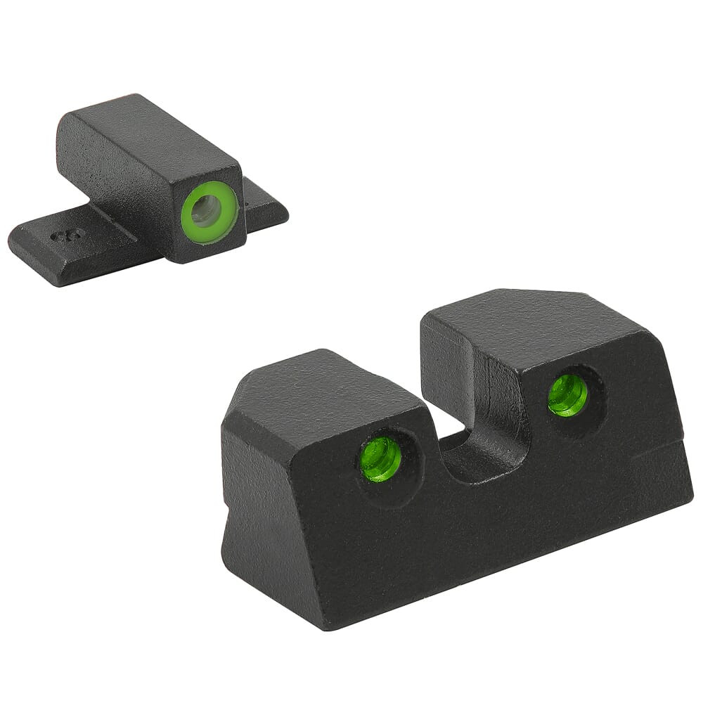 Meprolight USA Meprolight Hyper-Bright Sig Sauer 9mm/.357SIG P-Frame Fixed Green Ring/Dot Tritium Illum Pistol Sight Set 0401103111