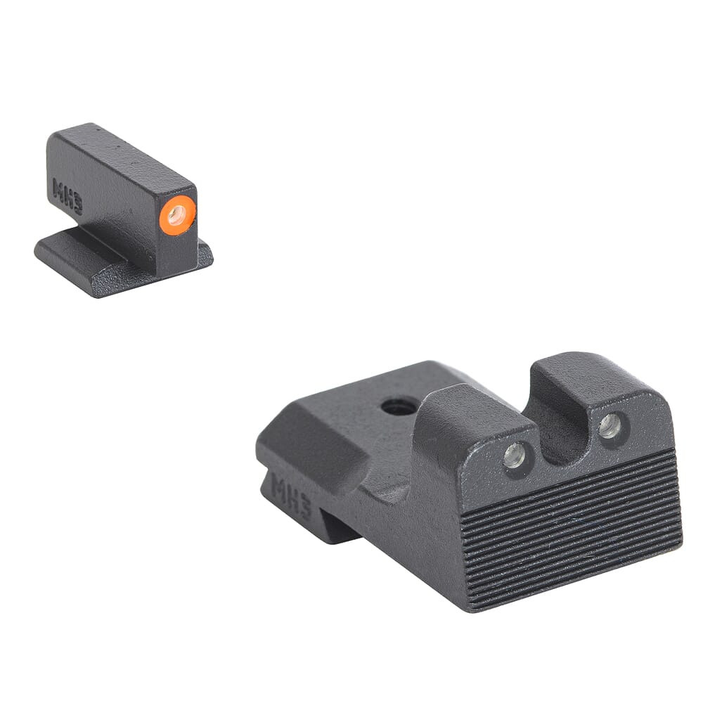 Meprolight USA Meprolight Hyper-Bright Kimber 1911 Fixed Orange Ring/Green Dot Tritium Suppressor Pistol Sight Set 0412303131