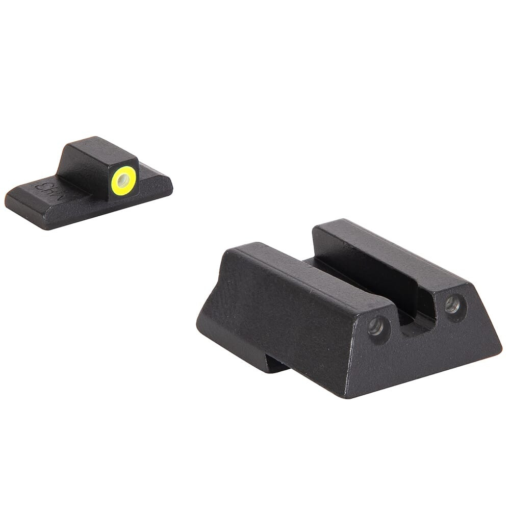 Meprolight USA Meprolight Hyper-Bright H&K 45/45C/P30/VP9/SFP9 (Not VP2020) Fixed Yellow Ring/Green Dot Tritium Illum Pistol Sight Set 0415453121