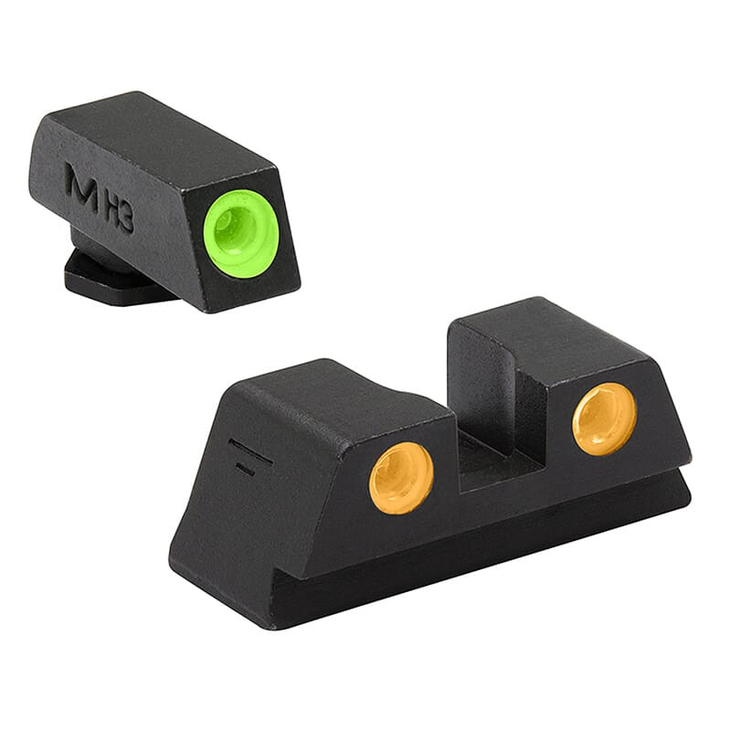 Meprolight USA Meprolight Tru-Dot Glock 42, 43, 43X 48 Green/Orange Fixed Pistol Sight Set 102203301