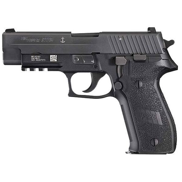 Sig Sauer P226 MK25 9mm DA/SA 4.4" MA Compliant Pistol w/SIGLITE, USN Anchor, UID, and (3) 10rd Steel Mags MK-25-MA