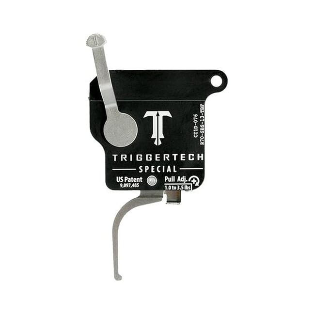 TriggerTech Rem 700 Factory RH Special Flat Stainless/Black 1-3.5lb Trigger With Bolt Release R70-SBS-13-TBF