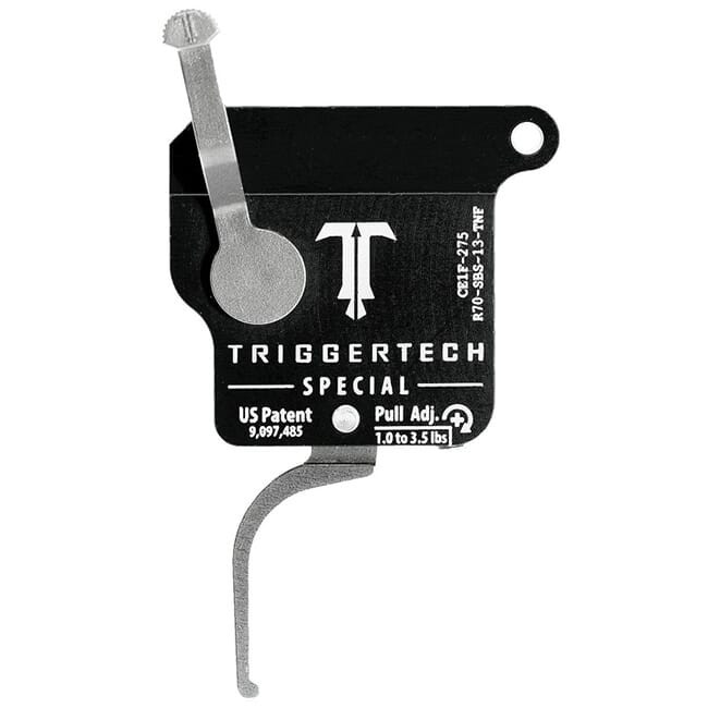 TriggerTech Rem 700 Clone RH Special Flat Clean Stainless/Black Single Stage 1-3.5lb Trigger No Bolt Release R70-SBS-13-TNF