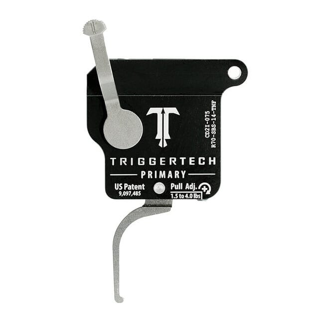 TriggerTech Rem 700 Clone RH Primary Flat Clean Stainless/Black Single Stage 1-4lb Trigger No Bolt Release R70-SBS-14-TNF