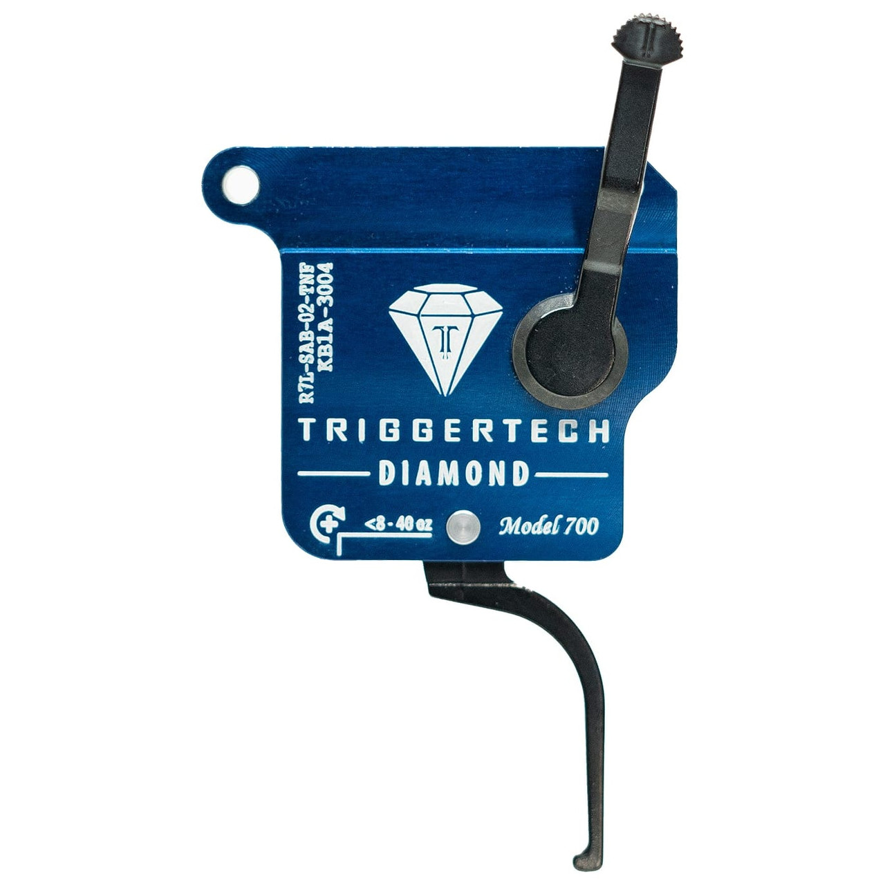 TriggerTech Rem 700 Rough Diamond Triggers Rem700 Rough Diamond - Left Hand, Black Flat Lever, No Bolt Release Black R7L-SAB-02-TNF