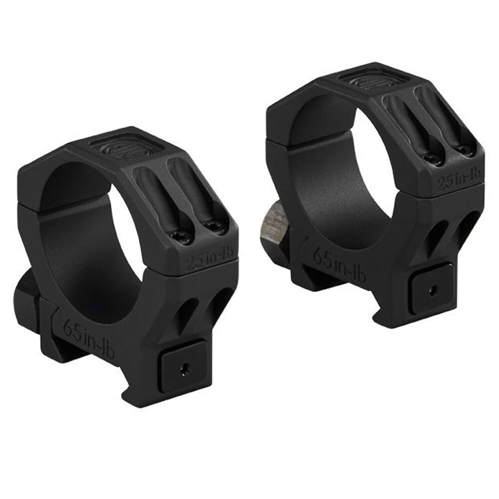 SIG SAUER Alpha6 34mm 0.95in Med Profile Aluminum Matte Black Scope Ring Set (SOA64002)