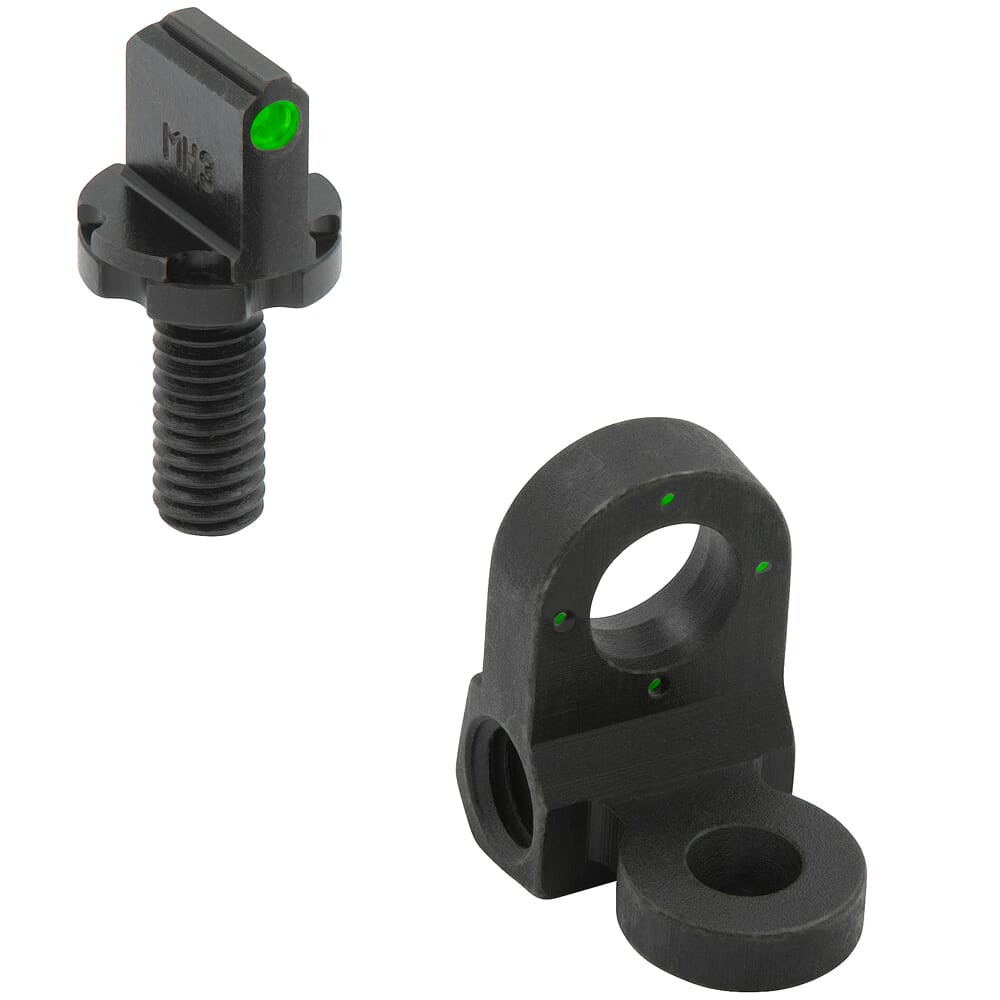 Meprolight USA Meprolight Tru-Dot AR15/M16 A1/A2 Fixed Rectangle-Shaped Green Front/4-Dot Rear Self Illum Sight Post Set 1316193101