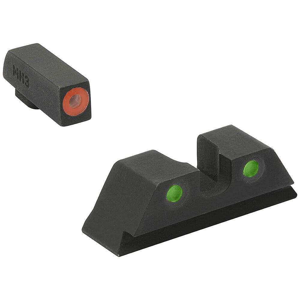 Meprolight USA Meprolight Hyper-Bright Springfield XDM Orange Ring/Green Fixed Pistol Sight Set 414203131