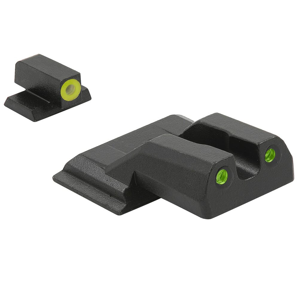 Meprolight USA Meprolight Hyper-Bright S&W M&P Shield Yellow Ring/Green Fixed Pistol Sight Set 417703121