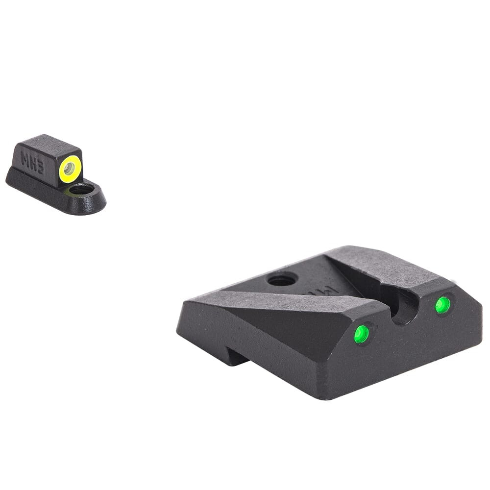 Meprolight USA Meprolight Hyper-Bright CZ Shadow 2 Yellow Ring/Green Fixed Pistol Sight Set 477873121
