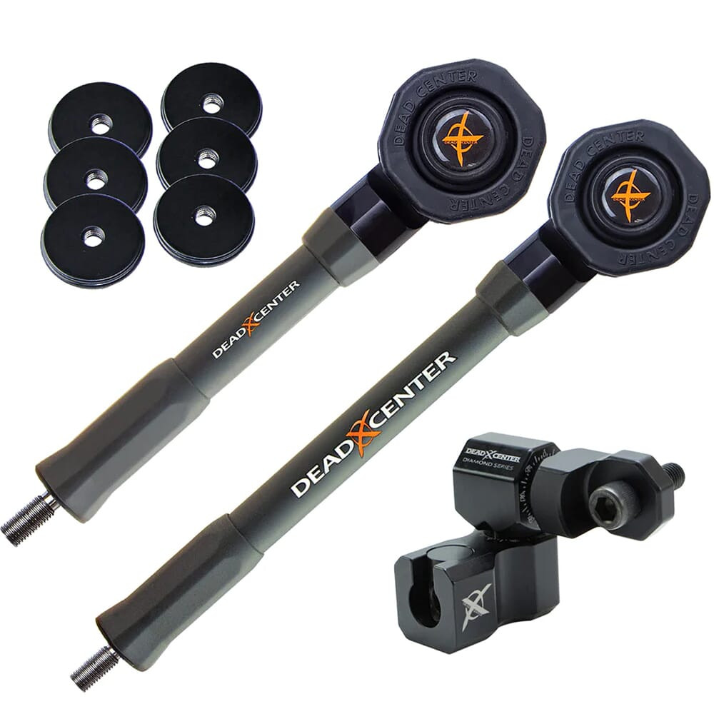 Dead Center Archery Dead Center Dead Level Hunter Verge Lite 9" & 7" Grey Stabilizers DLHVRGL-9-7-GRY in Gray